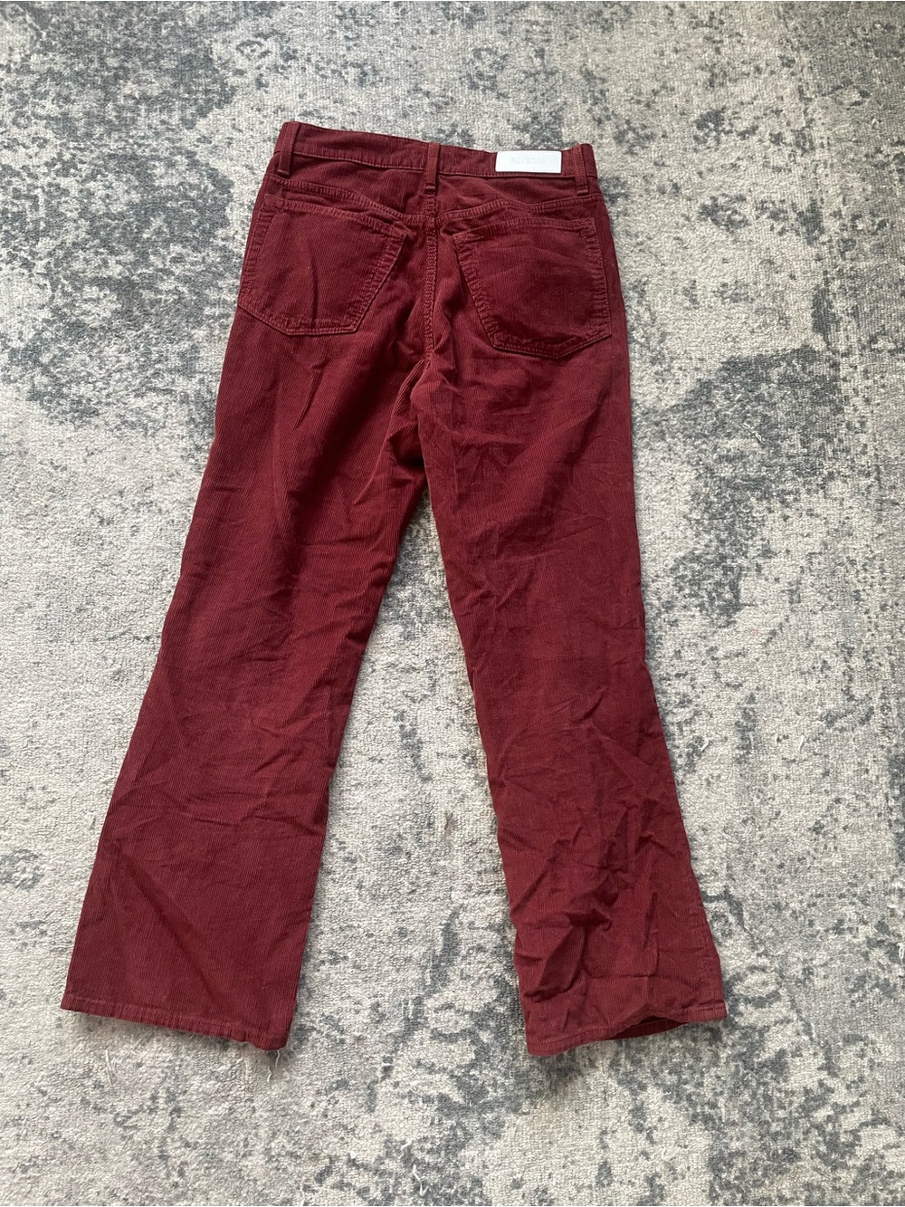 Re/Done Deep Burgundy Corduroy Pants - Picture 4 of 6
